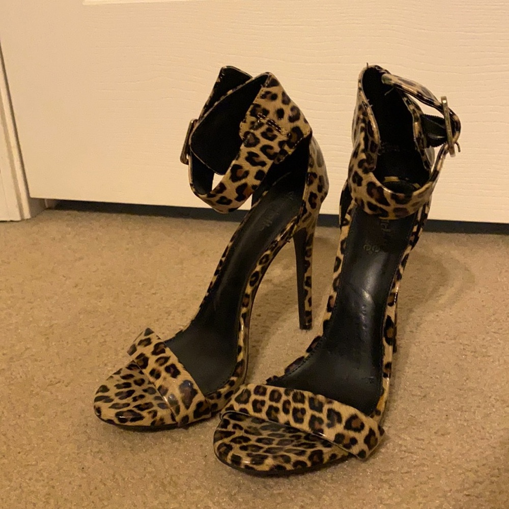 Cheetah Opened toe heels size 6 from Charlotte Russe